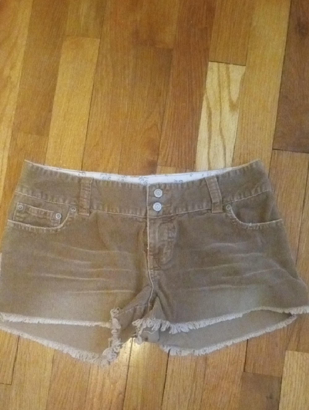 abercrombie brown corduroy shorts, size 4